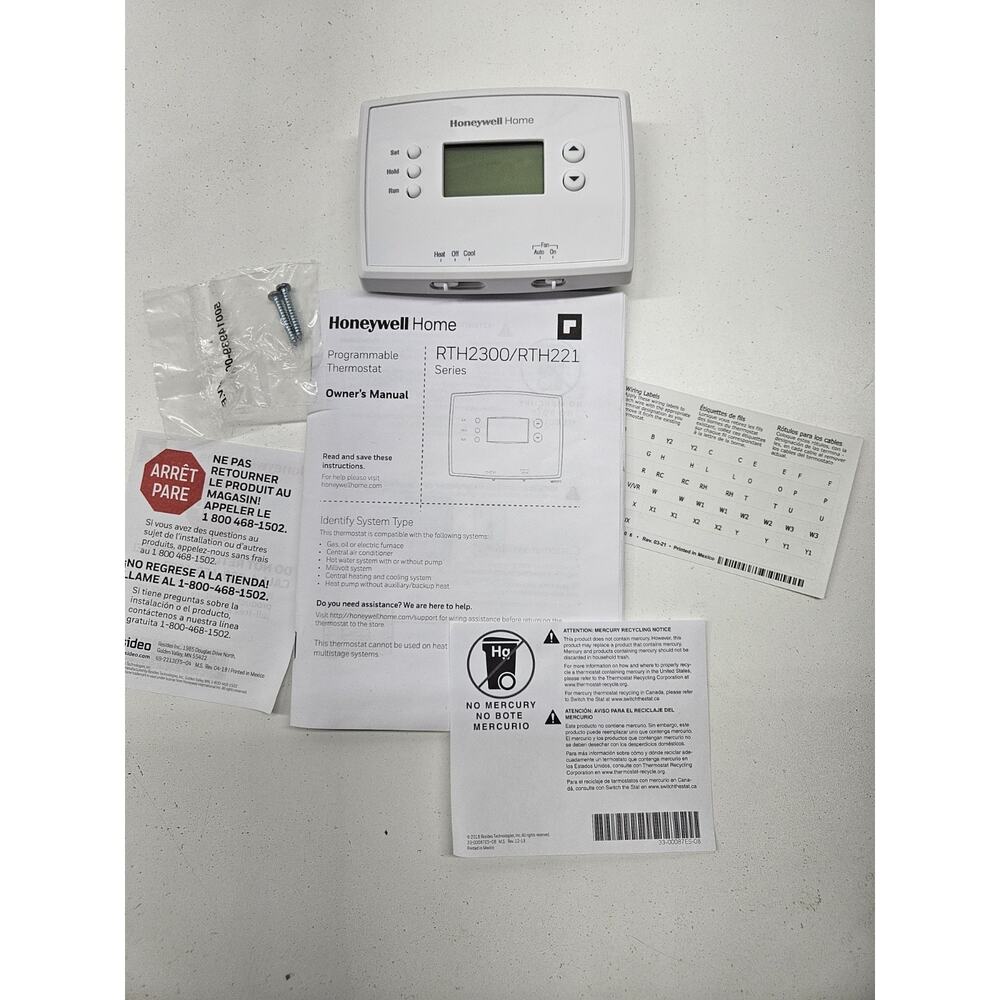 Honeywell Home RTH2300B 5-2 Day Programmable Thermostat with Backlight